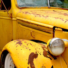Old Yellow Truck by Art Block Collections