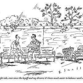 One Man To Another On A Park Bench by Barbara Smaller