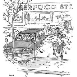 One Of You Boys Go Help Mom With The Groceries by George Booth