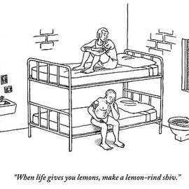 One Prisoner Sitting On The Top Of A Bunk Bed by Eric Lewis