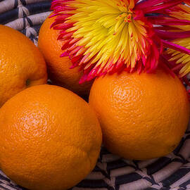 Oranges and Spider Mums by Garry Gay
