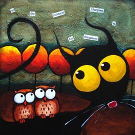 Owls in the Forest by Lucia Stewart