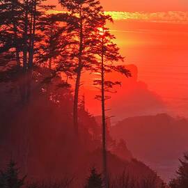 Pacific Fire And Fog by Adam Jewell