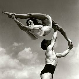 Peggy Taylor Practicing Her Routine With An by Lusha Nelson