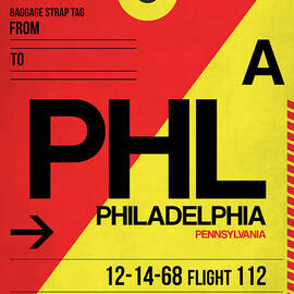 Philadelphia Luggage Poster 2 by Naxart Studio