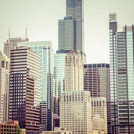 Picture of Vintage Chicago with Sears Willis Tower by Paul Velgos