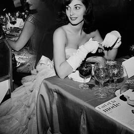 Pier Agnelli Wearing An Evening Gown At A Ball by Nick De Morgoli