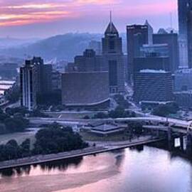 Pink Pittsburgh Morning by Adam Jewell