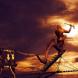 Pirate Ship at Sunset by Jelena Jovanovic