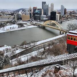 Pittsburgh Duquesne Incline Winter by Adam Jewell