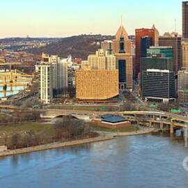 Pittsburgh At Dusk - Panorama by Adam Jewell