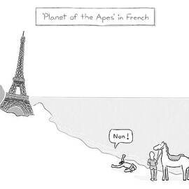 Planet Of The Apes In French -- The Eiffel Tower by Jacob Samuel