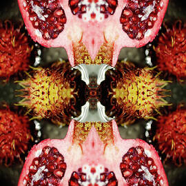 Pomegranate And Rambutan Fruit by Silvia Otte