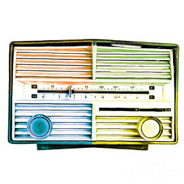 Pop Art Vintage Radio by Edward Fielding