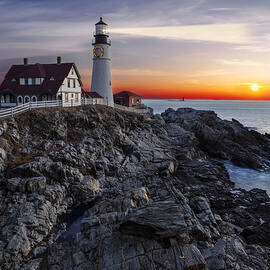 Portland Head Light Awakes by Susan Candelario