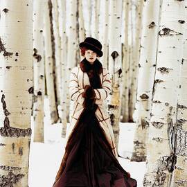 Karen Elson Models Gaultier by Arthur Elgort