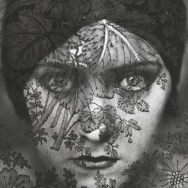 Portrait Of Gloria Swanson Behind Lace by Edward Steichen