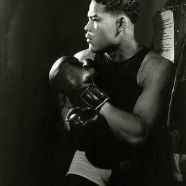Portrait Of Professional Boxer Joe Louis by Lusha Nelson