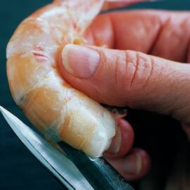 Preparing Shrimp by Romulo Yanes