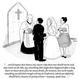 Priest Marries Man And Woman In Front Of A Large by Emily Flake
