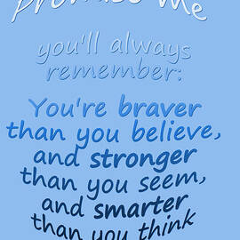 Promise me - Winnie the Pooh - Blue by Georgia Clare