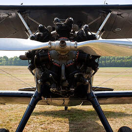 Propeller and engine of old biplane by Steven Heap