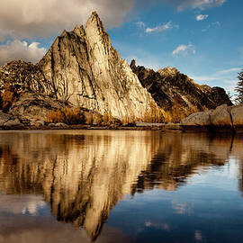 Prusik Peak Reflection At Sunset by Ed Leckert