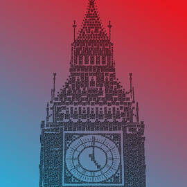 QR pointillism - Big Ben 2 by Richard Reeve