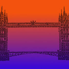 QR Pointillism - Tower Bridge 1 by Richard Reeve