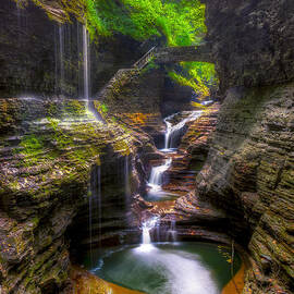 Rainbow Falls of Watkins Glen by Mark Papke