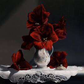 RED AMARYLLIS  by Lawrence Preston