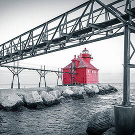 Red Light On Lake Michigan by Duluth To Door County Photography