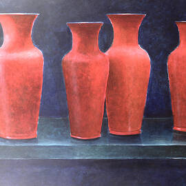 Red Pots, 1988 by Lincoln Seligman