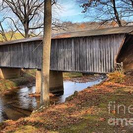Reflections Of The Bob White Covered Bridge by Adam Jewell