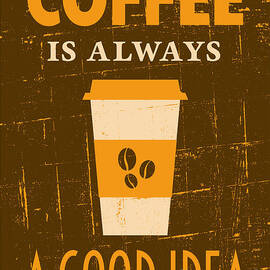 Retro Coffee Poster by Iveta Angelova