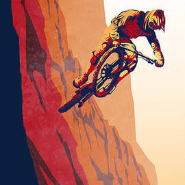 Retro cycling fine art poster Good to the Last Drop by Sassan Filsoof