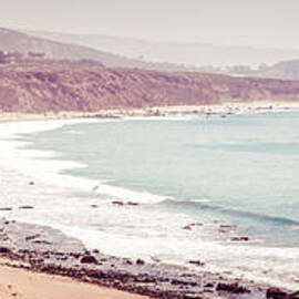 Retro Panorama Photo of Laguna Beach California by Paul Velgos