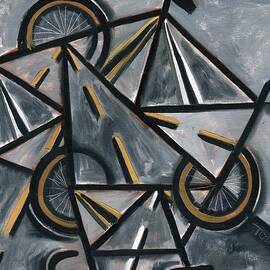 Tommervik Abstract Road Bikes Art Print by Tommervik