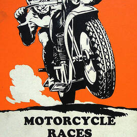 Roanoke Vintage Motorcycle Racing Poster by Georgia Clare