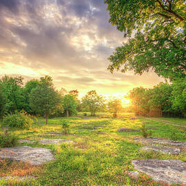 Rocky Landscape Sunset by Malcolm Macgregor