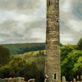 Round Tower at Glendalough by Jeffrey Kolker