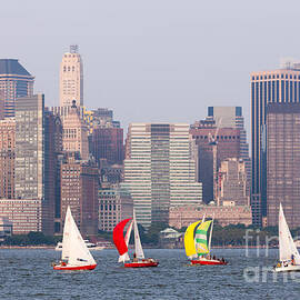 Sailboats on the Hudson I by Clarence Holmes