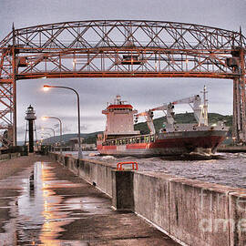 Sailing Through The Duluth Aerial Lift Bridge by Duluth To Door County Photography