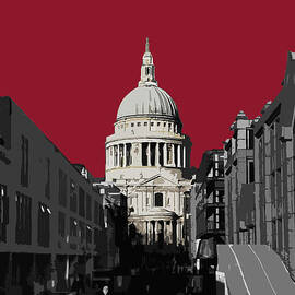 Saint Pauls - Blazing RED by BFA Prints