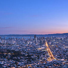 San Francisco Cityscape In Sunrise by Chinaface