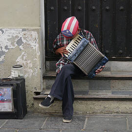 San Juan Accordion Player by Richard Reeve