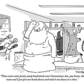 Santa Claus Is In A Locker Room Speaking by Mark Thompson