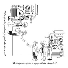 Scientists Next To A Machine by Brian Mclachlan