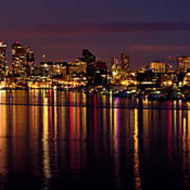 Seattle Night Reflections by Mary Jo Allen