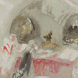 Service in the chapel at Petworth by Joseph Mallord William Turner